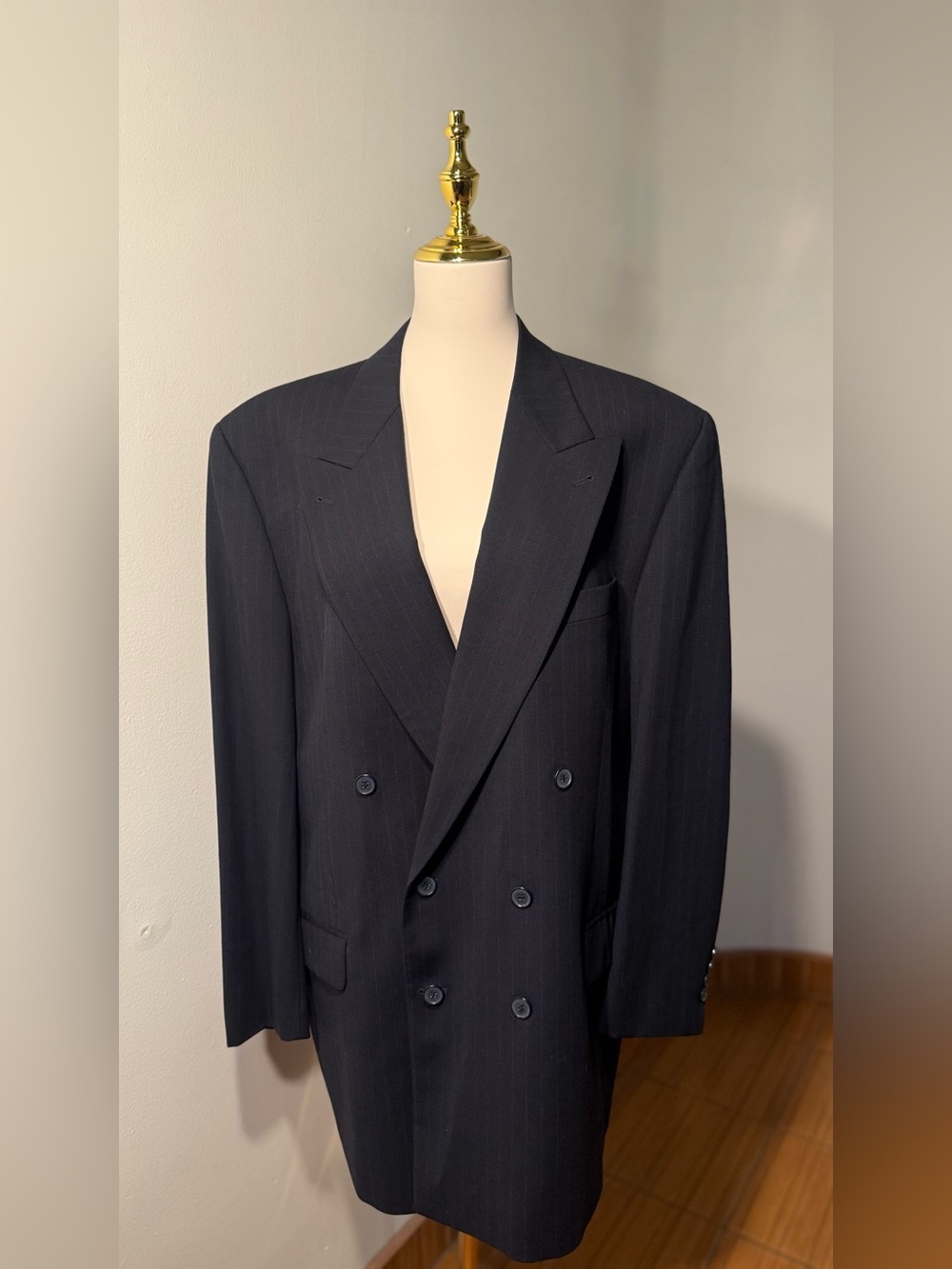 Vintage Joseph Abboud Nordstrom Double Breasted Wool Blazer 43L Suit Jacket